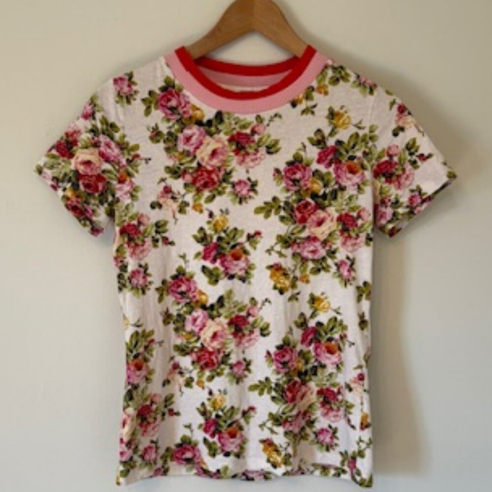 Zimmermann Floral Print Crew Neck T-Shirt Size 1 (Small)